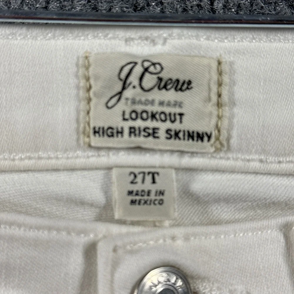 J Crew Jeans Womens 27 Lookout High Rise Skinny White